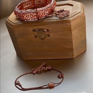 Rose gold jewelry set